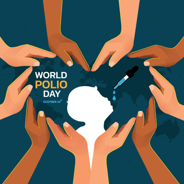 ilustraciones, imágenes clip art, dibujos animados e iconos de stock de poliomielitis - vacunación antipoliomielítica