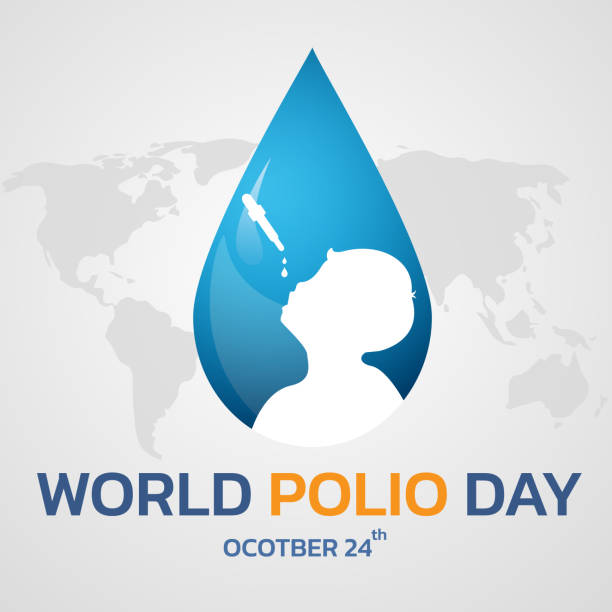 Polio Vector illustration on the theme of world Polio day on October 24 . polio vaccine stock illustrations