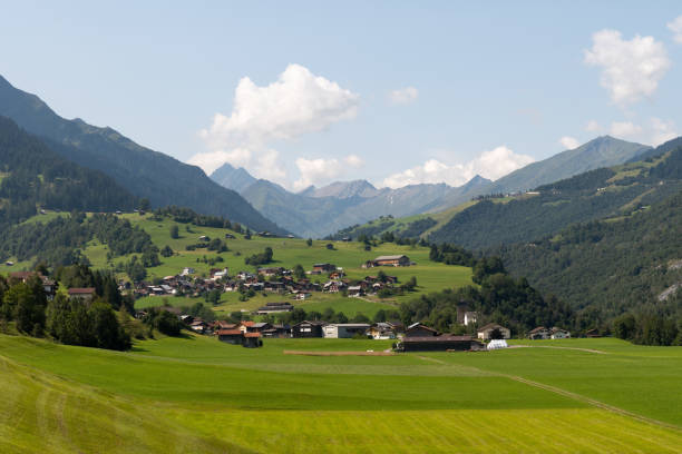 istock Idyllic view over a valley in Grison in Switzerland 1347242289