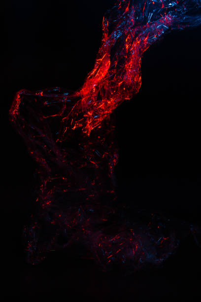 istock Abstract dark background with red and blue color 1347243995