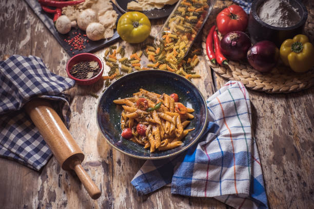 istock Penne pasta with chili sauce arrabiata 1347246073