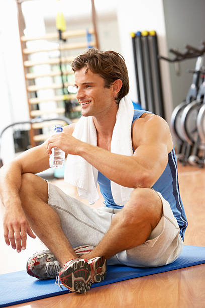 istock Man Resting After Exercises In Gym 134724713