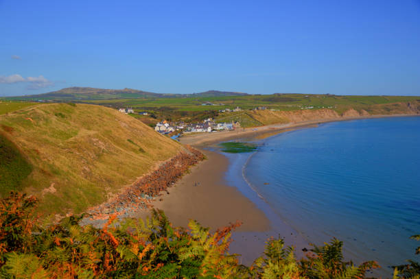 Aberdaron Llyn Peninsula Wales beach and coast view from the west