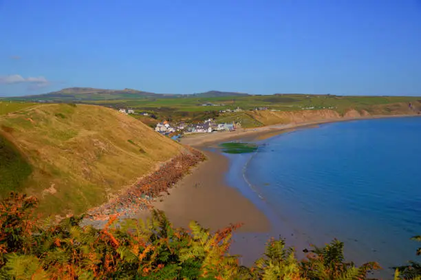 Photo of Aberdaron Llyn Peninsula Wales beach and coast view from the west