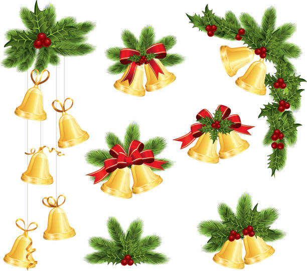 weihnachten dekoration elemente - lampionpflanze stock-grafiken, -clipart, -cartoons und -symbole