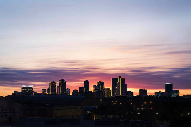 Fort Worth skyline at sunrise