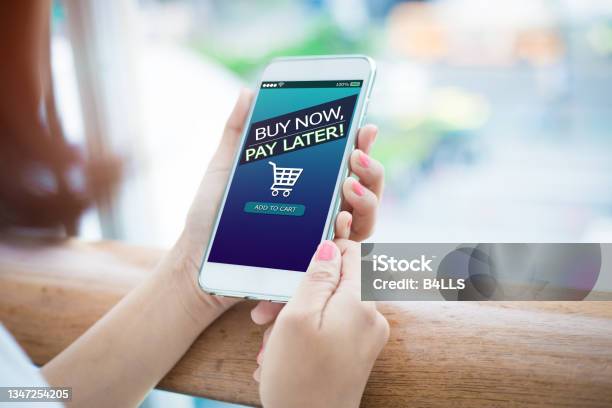 Bnpl Buy Now Pay Later Online Shopping Concept Stock Photo - Download Image Now - Paying, Wages, Deadline