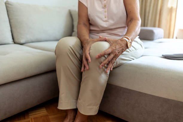 istock Senior woman having knee pain. 1347256883
