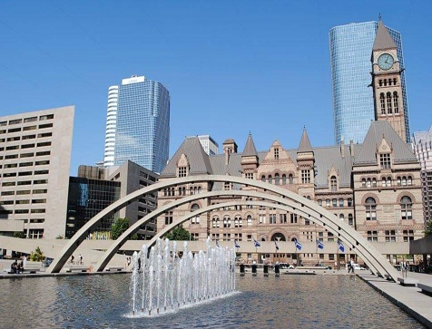 Old City Hall is the former city hall building of Toronto, Nathan Philips Square, Ontario, Canada