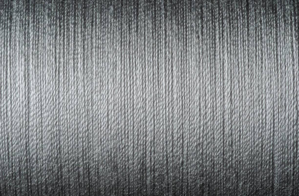 istock Close up picture of silver thread texture, surface background imange 1347260594