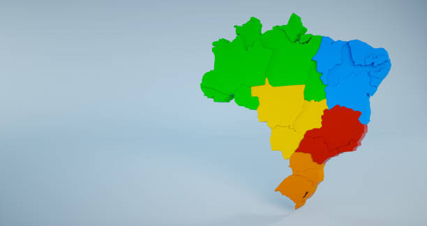 Brazil Map, States and Regions.