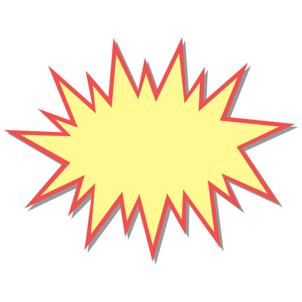 ilustrações de stock, clip art, desenhos animados e ícones de flash starburst stars in cartoon style, speech bubble icon stock illustration - announcement message flash