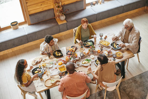 istock Family having dinner together 1347262710