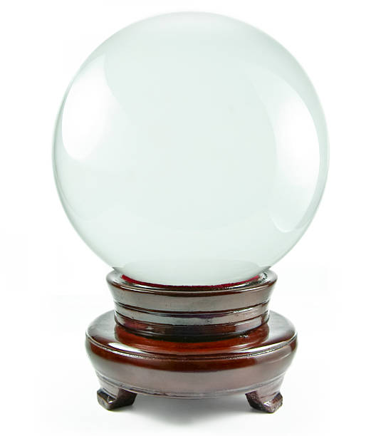 istock Blank crystal ball against white background 134726430