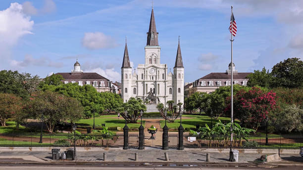 St louis cathedral, new Orleans, Louisiana city New Orleans, Louisiana city, 18-Oct-2021 : St louis cathedral jackson square stock pictures, royalty-free photos & images