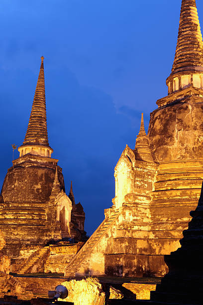 Wat Phra Sri Sanphet-Ayutthaya,, Tailândia - fotografia de stock