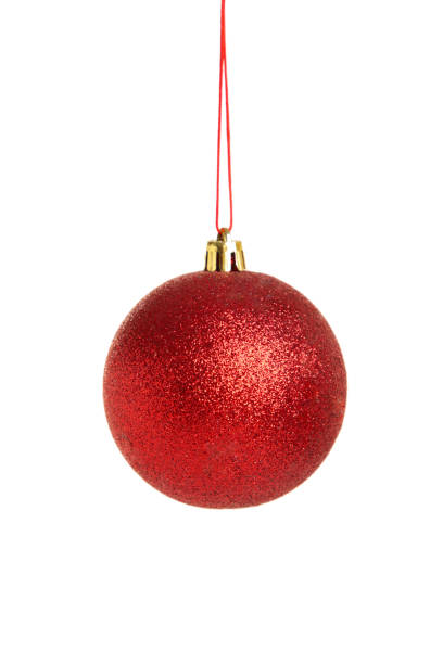 istock Red christmas ball isolated on white background. Creative New Year concept. 1347271332