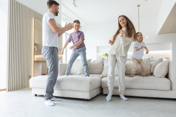 istock Family having fun at home 1347273217