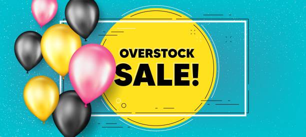 istock Overstock sale text. Special offer price sign. Vector 1347278641
