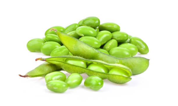 istock green soybeans on white background 1347281756