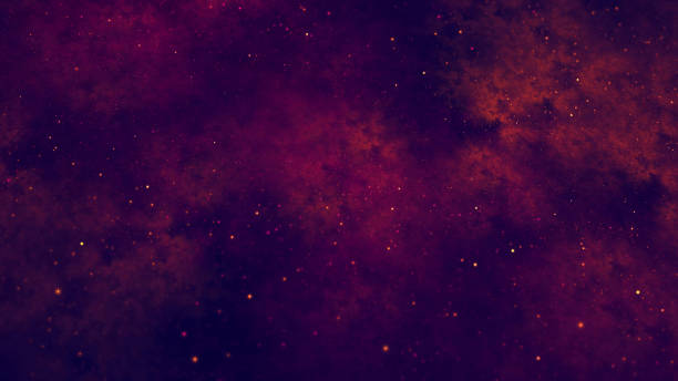galaxie weltraum sternenhimmel lila rot abstraktes sternmuster futuristischer nebel hintergrund milchstraße starburst textur digital generiertes bild fraktale bildende kunst - stern form fotos stock-fotos und bilder