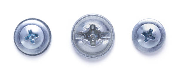 istock Set of old metal screw head tool isolated at white background 1347293011