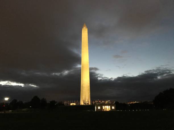 istock A national monument lit up in the dark.Center. 1347294356