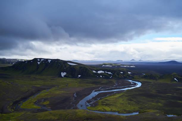 istock Reversed S-Form river in the valley 1347299387