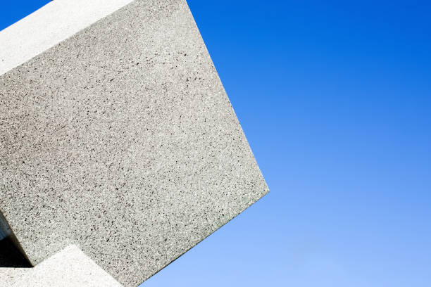 istock Geometric architectural elements with a modern minimalist facade. abstract urban modern exterior in vibrant color. Minimalism. 1347307185