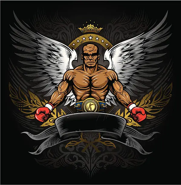 Vector illustration of boxing legend