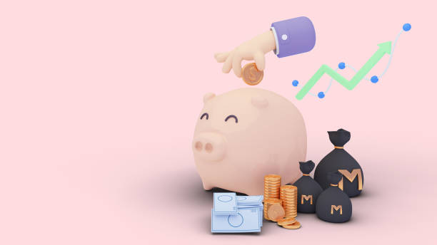 istock 3d illustrations of Financial investment and saving concept. 1347314093