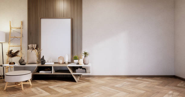 istock Interior, Cabinet in modern empty room on Livingroom. 3d rendering 1347315092