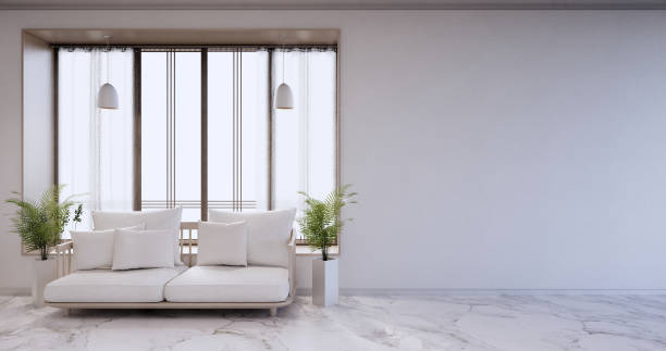 istock Sofa furniture and mockup modern room design minimal.3D rendering 1347316127
