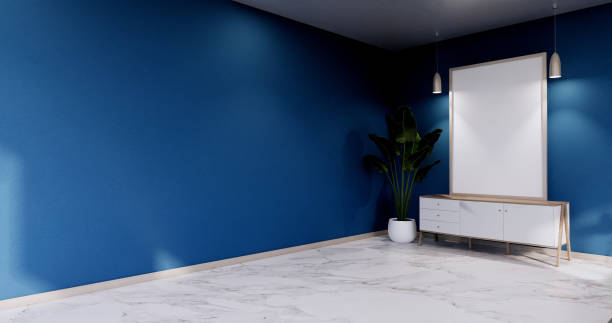 istock Interior, Cabinet in modern empty room on Livingroom. 3d rendering 1347316207