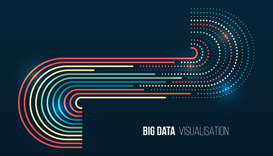 Computer Getting Data Vector Sorting Data Vector Waves Technology Background Abstract Stream ...