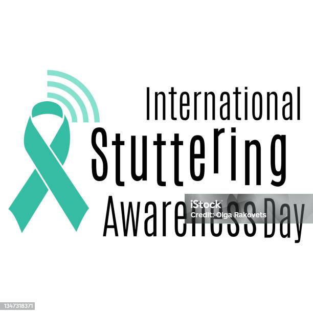 International Stuttering Awareness Day Idea For Poster Banner Flyer Or Postcard - Arte vetorial de stock e mais imagens de Gaguez - Estado médico