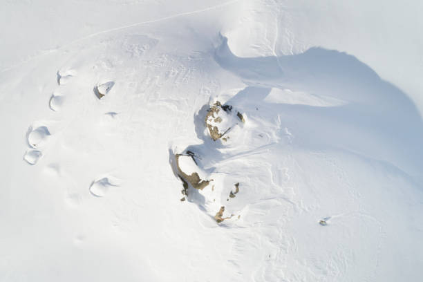 istock Winter Holiday Theme, Snow Abstract Background, Aerial View 1347319905