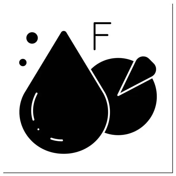 Vector illustration of Total fat glyph icon