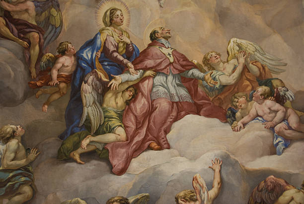 istock Mural painting inside  St. charles church 134732097