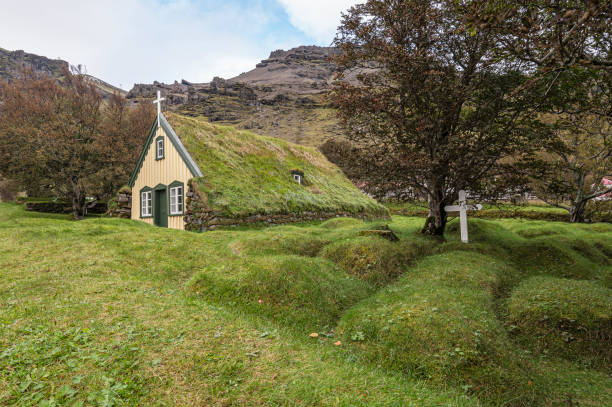 istock Church at Hof, Iceland 1347327606