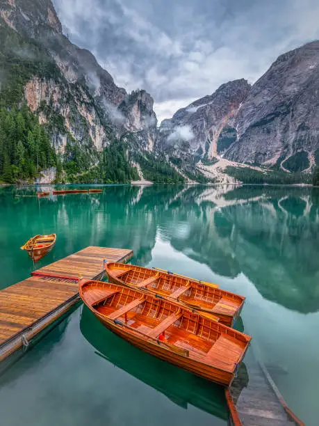 Surrounded by snow-capped mountains and with perfect reflections in the clear glacial waters, Lake Braies is truly picture-perfect.