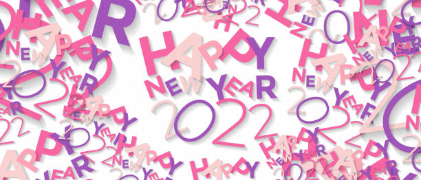 istock Happy new year 2020 Vector illustration with colorful random texts on white background 1347330577
