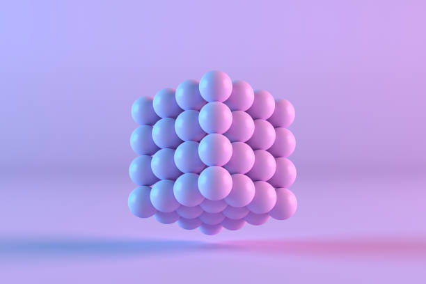 istock 3d sphere block cube shape, teamwork, ideas, business concept, neon lighting 1347330867