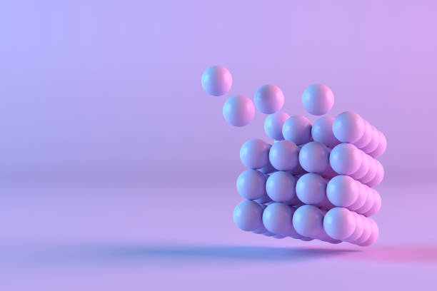 istock 3d sphere block cube shape, teamwork, ideas, business concept, neon lighting 1347330922