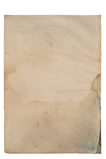 istock yellow stained paper, texture, old sheets from a book, isolate on a white background 1347332297