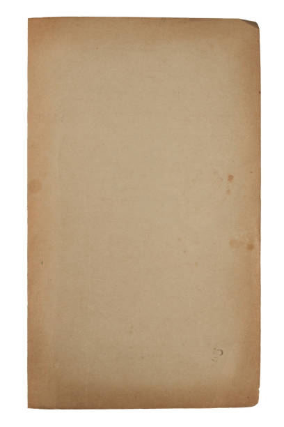 istock yellow stained paper, texture, old sheets from a book, isolate on a white background 1347332337