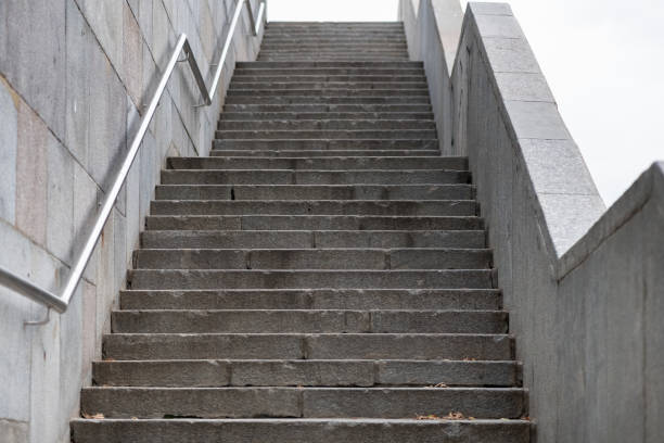 istock Concrete stairs leading up towards 1347332719