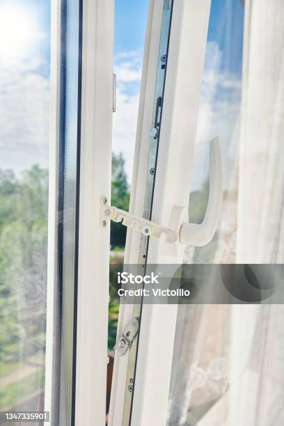 Window Plastic Pattern Opened Plastic Window Frame Plastic Window Installation Apartment ...