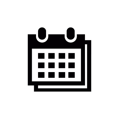 calendar flat vector icon logo