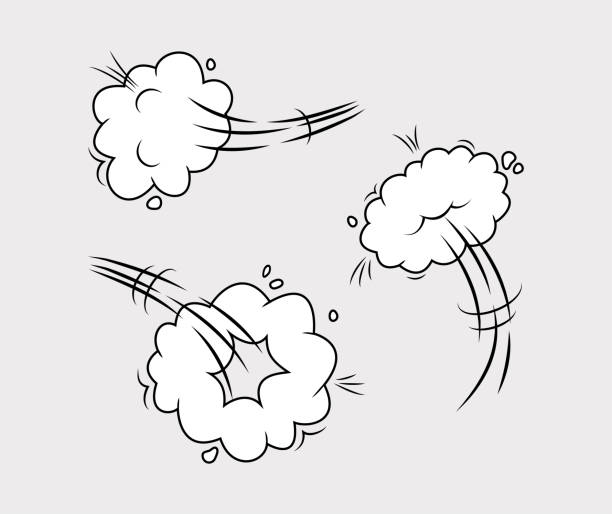 Comic speed vector cloud icon set. Catroon motion puff effect explosion bubble, jumps with smoke or dust. Fun onomatopoeia Comic speed vector cloud icon set. Catroon motion puff effect explosion bubble, jumps with smoke or dust. Fun onomatopoeia illustration cumulus clouds drawing stock illustrations